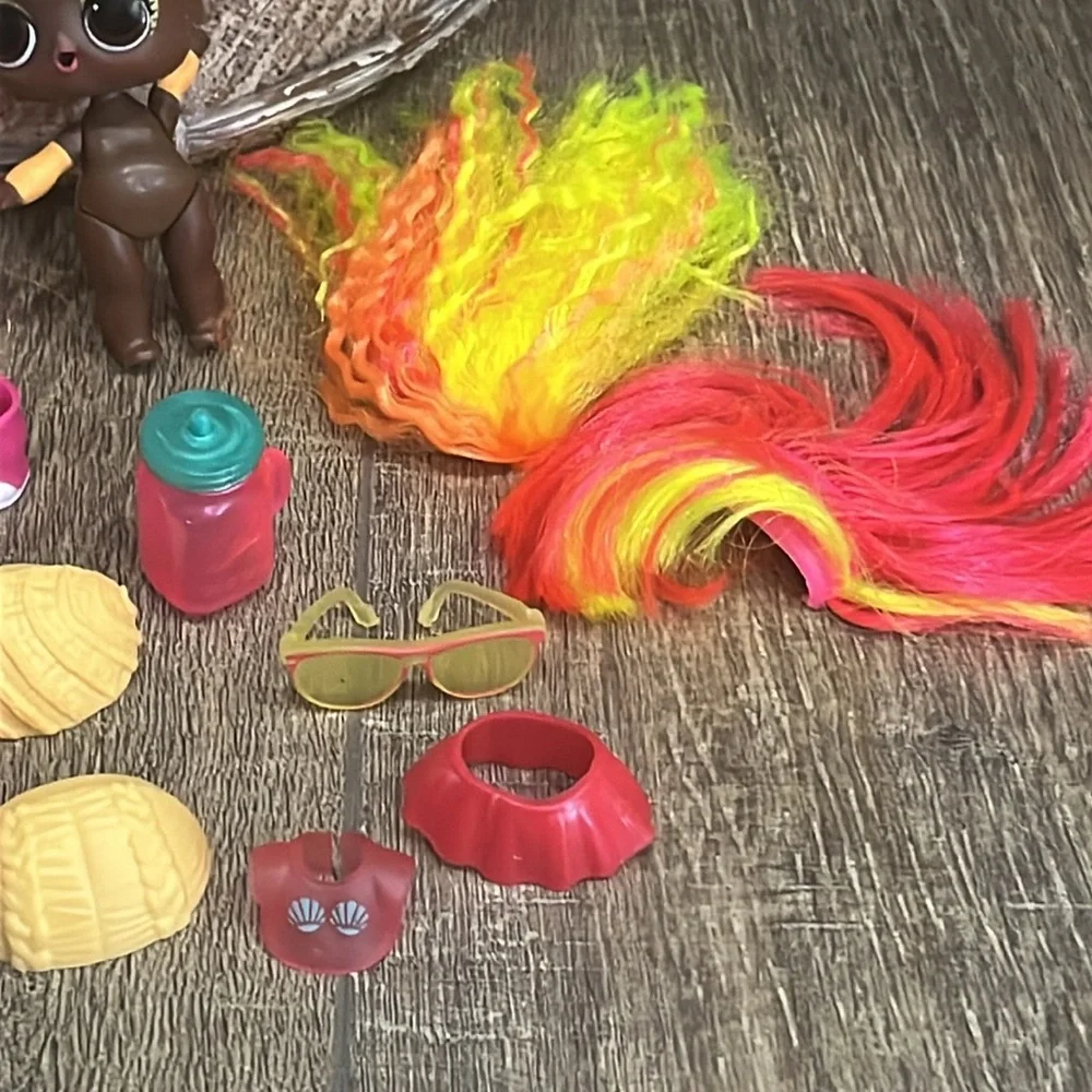 L.O.L. Surprise! Doll Hair Vibes Glow Grrrl Girl Gurl Neon Pink